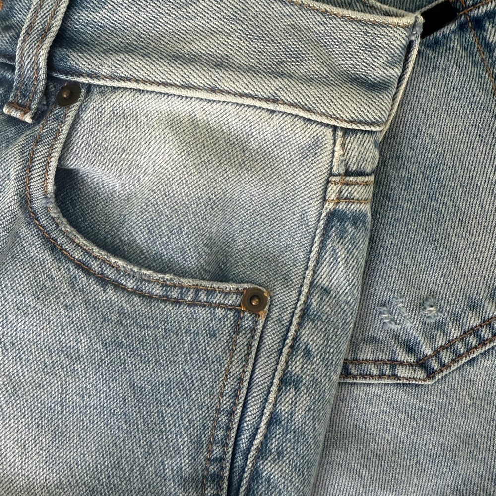 Saint Laurent Women's Light Blue Straight Leg Jeans - Picture 9 of 10